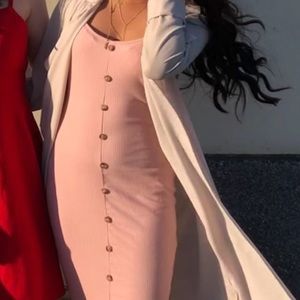 Baby pink sweater dress
